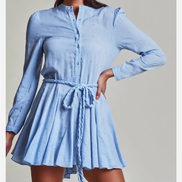 The Shirt Rochelle Behrens Jenica Dress XS Sky Blue NWOT - Picture 4 of 10